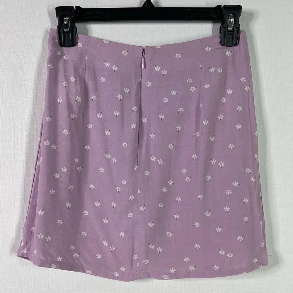NWT Aeropostale Button Front Floral Mini Skirt - XS
